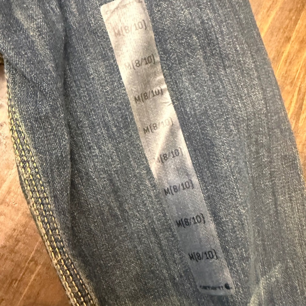 Carhartt Womens Denim Trucker Jacket Medium Wash Blue 102037 485 Size M 8/10 - Picture 2 of 7
